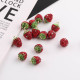 Soft ceramic full diamond hanging hole strawberry bead DIY necklace bracelet pendant accessory