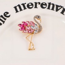 Colorful flamingo brooch, chest flower, anti glare brooch, suit accessory