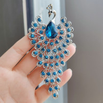 Peacock chest flower pin rhinestone clothing accessory Phoenix retro brooch