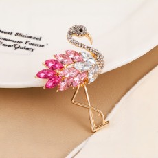 Colorful flamingo brooch, chest flower, anti glare brooch, suit accessory