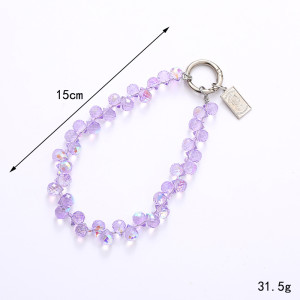 Crystal water droplet bead pendant phone case keychain