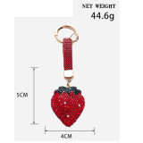 Exquisite Rhinestone Strawberry Keychain Women's Bag Pendant