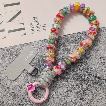 Women's cartoon cute bead phone hanging rope bag pendant