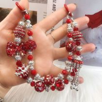 Love Bow New mobile phone chain handmade bead bag pendant