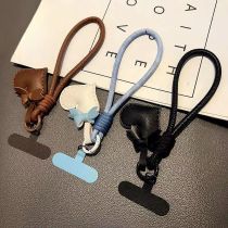 LOVE Leather rope heart pendant phone case hanging rope bag keychain