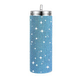 20oz 570ml diamond studded straight body insulated cup, stainless steel vacuum suction cup, portable car cup