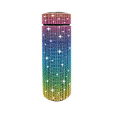 500ml stainless steel diamond inlaid intelligent insulated cup with LED temperature display water cup
