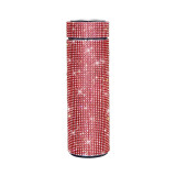 500ml stainless steel diamond inlaid intelligent insulated cup with LED temperature display water cup