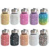 300ml  10oz  Rhinestone stainless steel insulated cup portable sports student cup gift