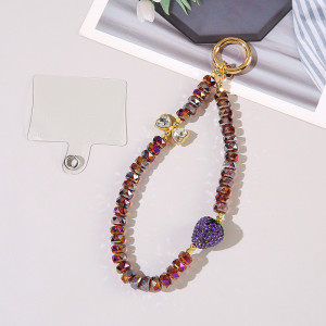 New Sweet Mobile Phone Chain Diamond Three Dimensional Bow for Women