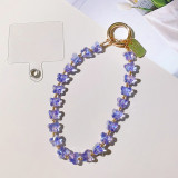 Butterfly Crystal Handmade Beaded Phone Chain Keychain