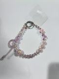 Bow mobile phone chain CCD camera lanyard DIY bead chain handmade