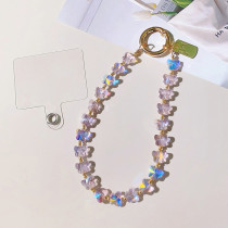 Butterfly Crystal Handmade Beaded Phone Chain Keychain