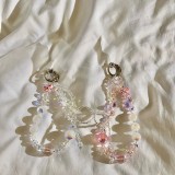 Bow mobile phone chain CCD camera lanyard DIY bead chain handmade