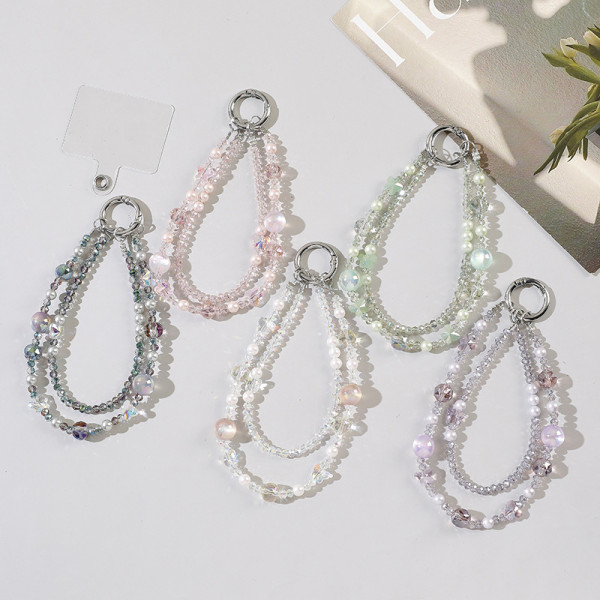 New Crystal Phone Chain Butterfly Bag Keychain