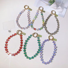 Butterfly Crystal Handmade Beaded Phone Chain Keychain