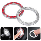 Car One Key Start Ring Decorative Rhinestone Start Key Ring Universal