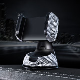 Rhinestone Car phone holder, car suction cup, rotating phone holder for women