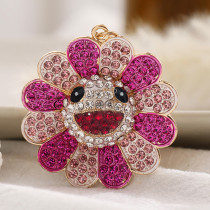 Rhinestone Colorful Sunflower Keychain Sunflower Pendant Bag Hanging Accessories Wholesale