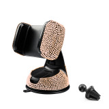 Rhinestone Car phone holder, car suction cup, rotating phone holder for women