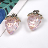 Colored Strawberry Pendant Transparent Crystal Pendant Acrylic DIY Accessories