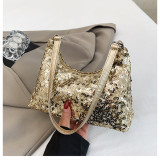 Sparkling small bag, women's new handbag, shoulder bag, crossbody bag, armpit bag, dinner bag
