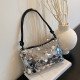 Sequined underarm bag, women's new handbag, shoulder bag, fashionable commuting baguette bag