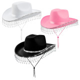 New Party Bridal Cowboy Hat Jazz Hat  56-58cm