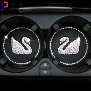 Diamond studded car coaster Swan thickened anti slip insulation pad Bee lamb thickened cartoon horse