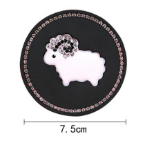 Diamond studded car coaster Swan thickened anti slip insulation pad Bee lamb thickened cartoon horse