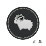 Diamond studded car coaster Swan thickened anti slip insulation pad Bee lamb thickened cartoon horse