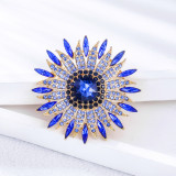 Hot selling glass series brooch alloy rhinestone acrylic brooch jacket accessories