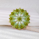 Hot selling glass series brooch alloy rhinestone acrylic brooch jacket accessories