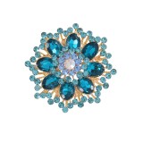 Hot selling glass series brooch alloy rhinestone acrylic brooch jacket accessories