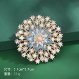 Hot selling glass series brooch alloy rhinestone acrylic brooch jacket accessories