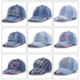Cowboy baseball cap,crown butterfly love flower  sun hat, couple baseball cap