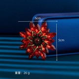Hot selling acrylic brooch women's alloy Rhinestone flower chest flower brooch