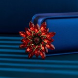 Hot selling acrylic brooch women's alloy Rhinestone flower chest flower brooch