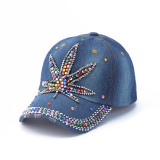 Cowboy baseball cap butterfly love flower women's hat Rhinestone sun hat summer