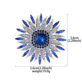 Hot selling glass series brooch alloy rhinestone acrylic brooch jacket accessories