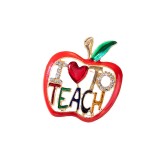 Teacher's Day brooch TEACHER/SCHOOL letter brooch student teacher accessory