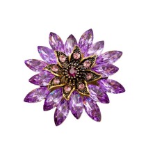 Hot selling acrylic brooch women's alloy Rhinestone flower chest flower brooch
