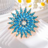 Hot selling glass series brooch alloy rhinestone acrylic brooch jacket accessories