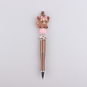 DIY multi-color bead pen creative handmade silicone yak plastic bead pen gift pen