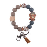 Cartoon consumption cow silicone bracelet bracelet keychain creative DIY silicone handmade bead bracelet women's jewelry