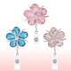 DIY decoration with crystal rose and diamond inlay, easy to pull buckle and retractable ID clip, fashionable and luxurious chest badge hanging