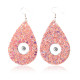 Christmas PU leather  glitter water drop earrings shiny leather earrings 20mm