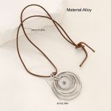 20mm snap button Irregular pendant, retro silver spiral patterned heart-shaped necklace