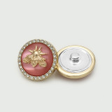 Little Bear Rose Sun Bee  rhinestone Metal 20MM Snap buttons