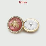 Rhinestone Metal 12MM Snap buttons Little Bear Rose Sun Bee